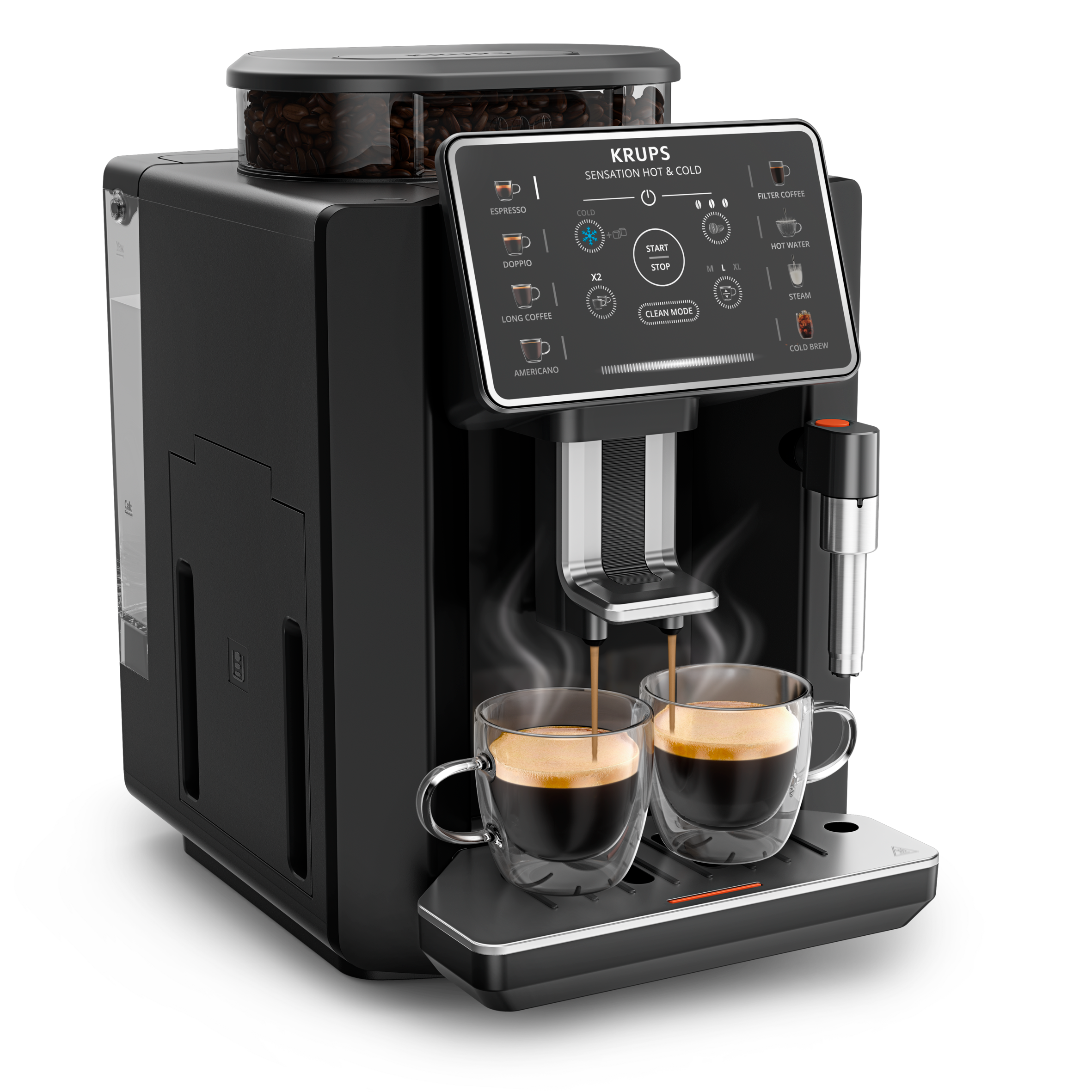 Sensation Hot & Cold EA9138 volautomatische koffiemachine - 12 recepten - Stoompijpje