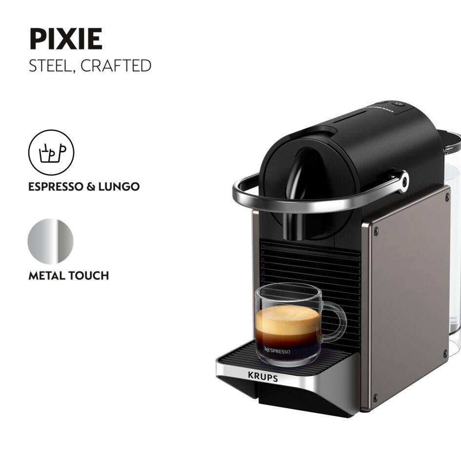 Pixie XN306T koffiemachine, titan