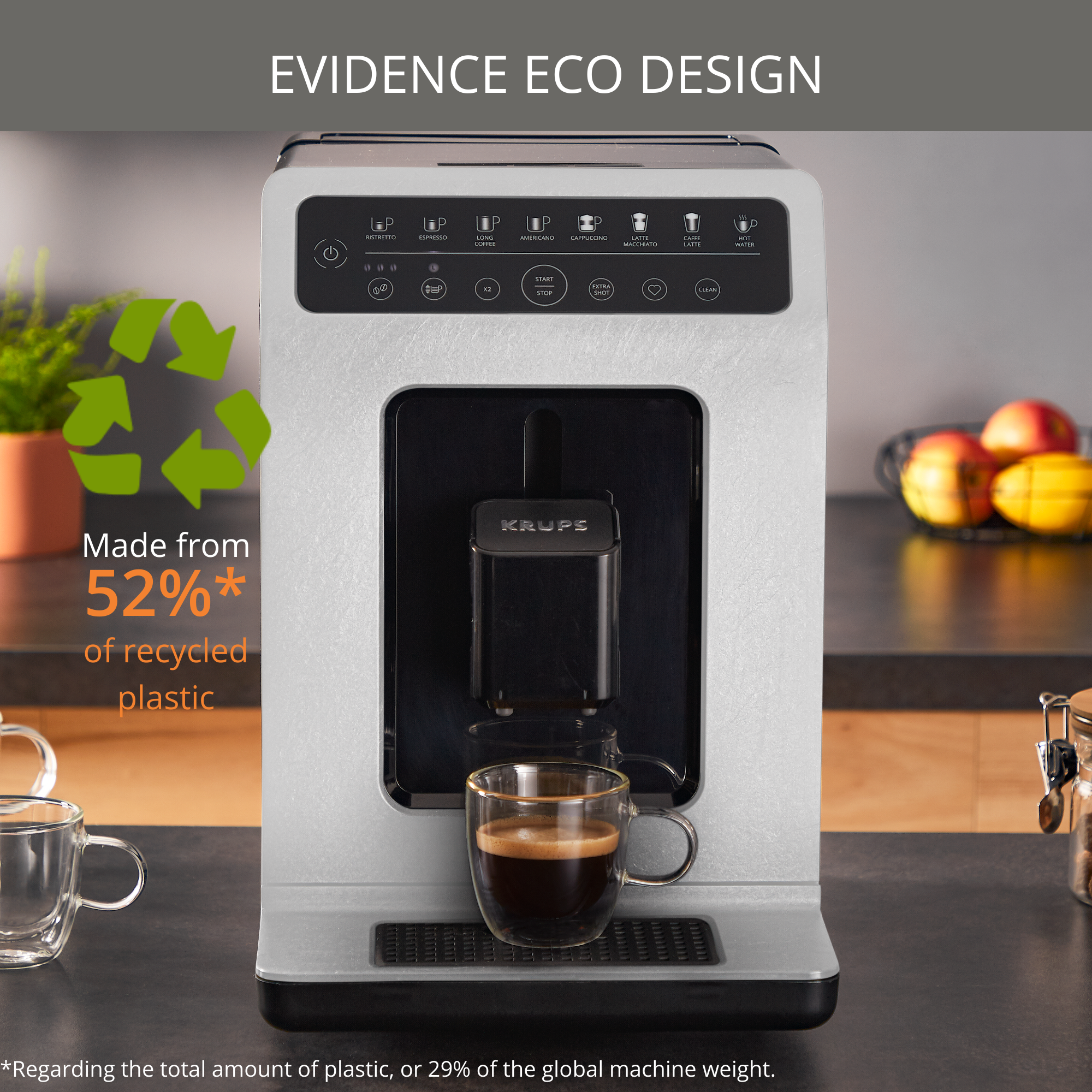 Evidence ECO-Design EA897A duurzame automatische espressomachine