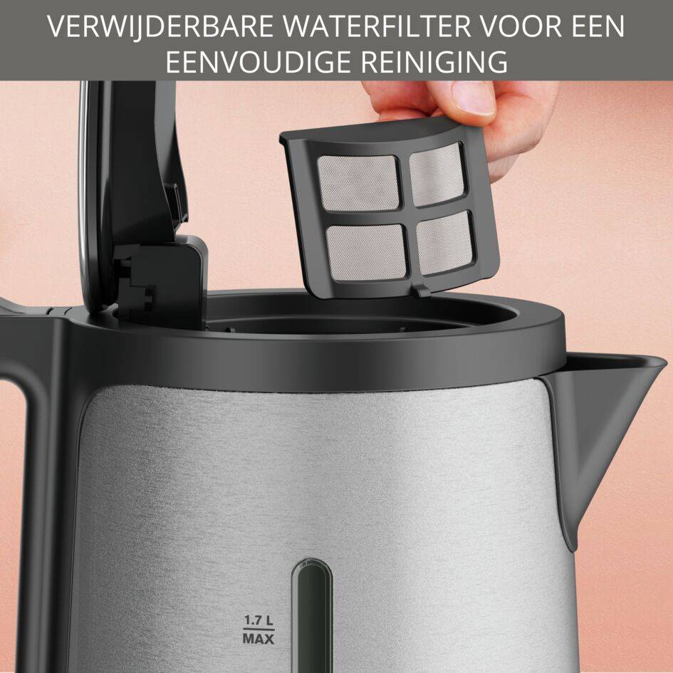 Inox Control BW442D 1,7L waterkoker 