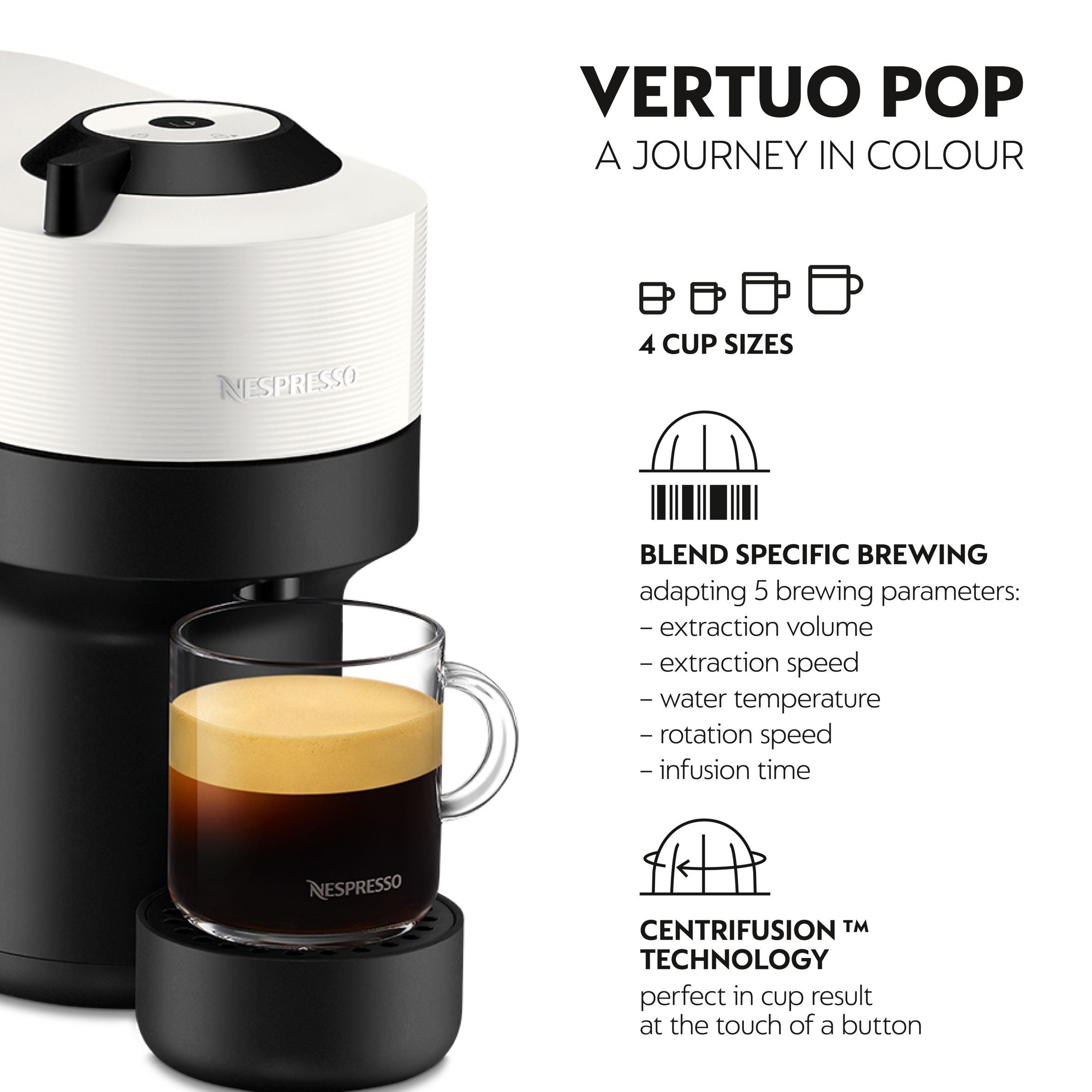 Vertuo Pop Coconut White XN9201 koffiecupmachine