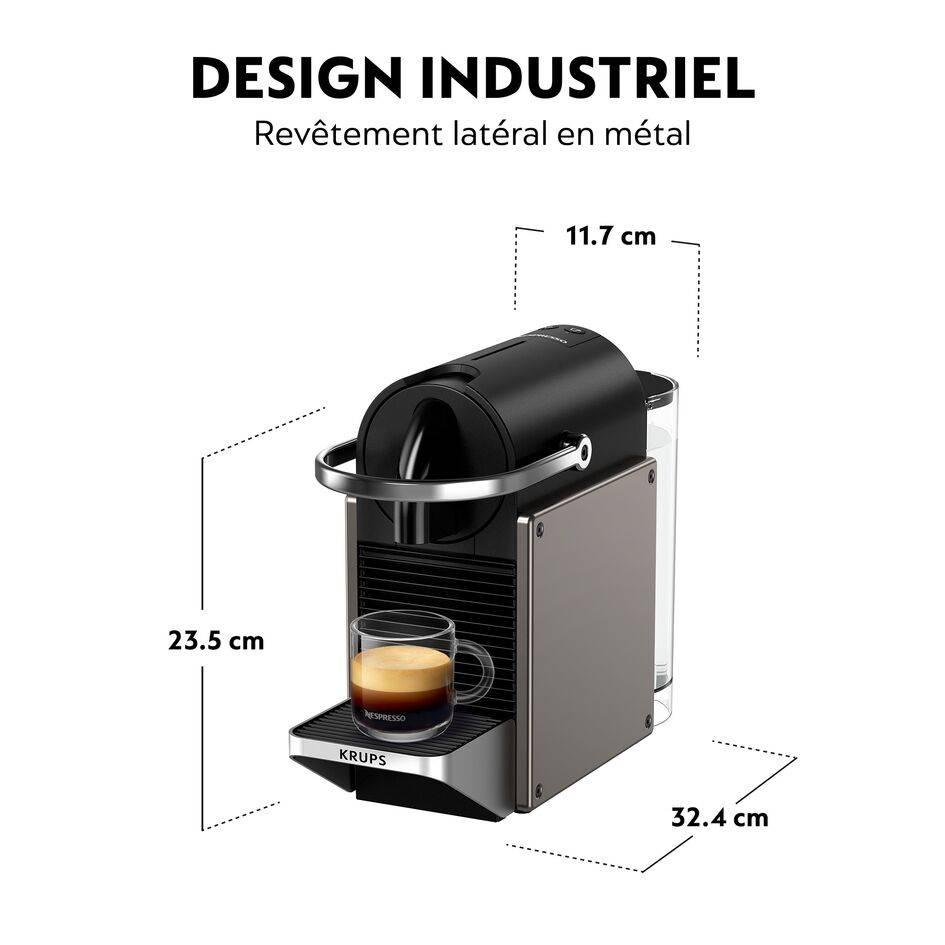 Pixie XN306T koffiemachine, titan