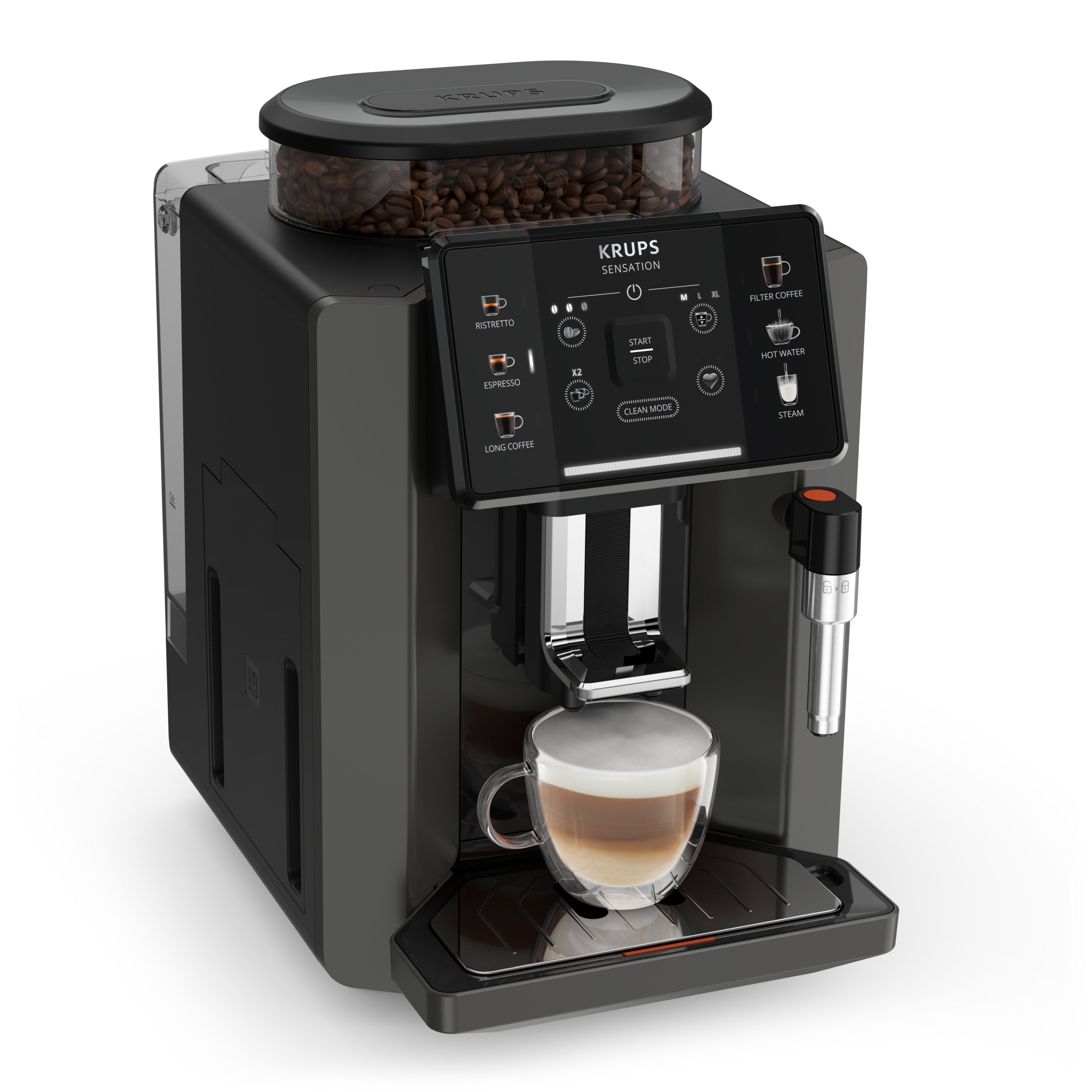 Sensation EA9108 volautomatische espressomachine coal/zwart