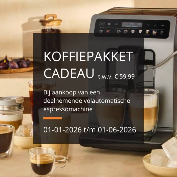 Koffiepakket cadeau bij aankoop van een deelnemende volautomatische espressomachine