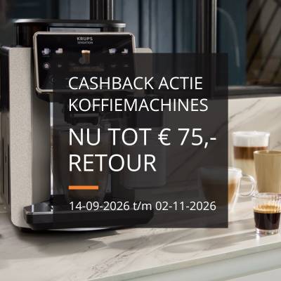 Tot 75 euro cashback op geselecteerde Krups volautomaten