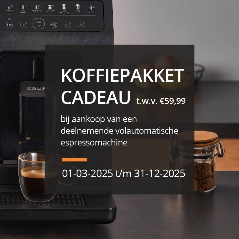 Gratis koffie startpakket bij aankoop van een deelnemende volautomaat